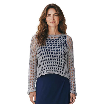 Net Crop Shrug long Sleeves Gray Chiara Toffanin