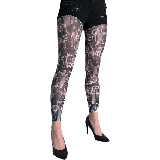 Our New York skyline printed patterned Footless Tight
