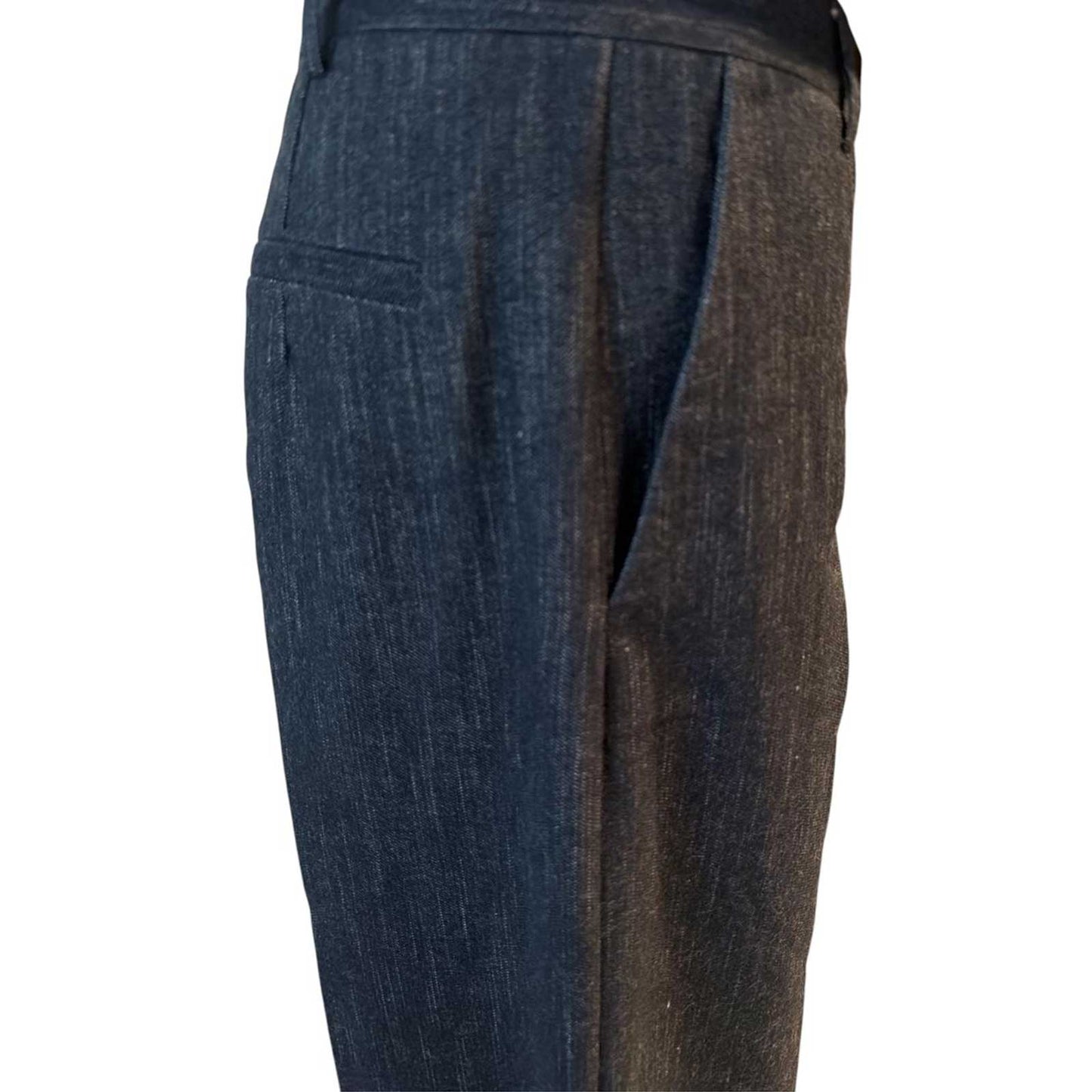 GoodMatch classic Navy mid-high waisted palazzo trousers – Aqualta