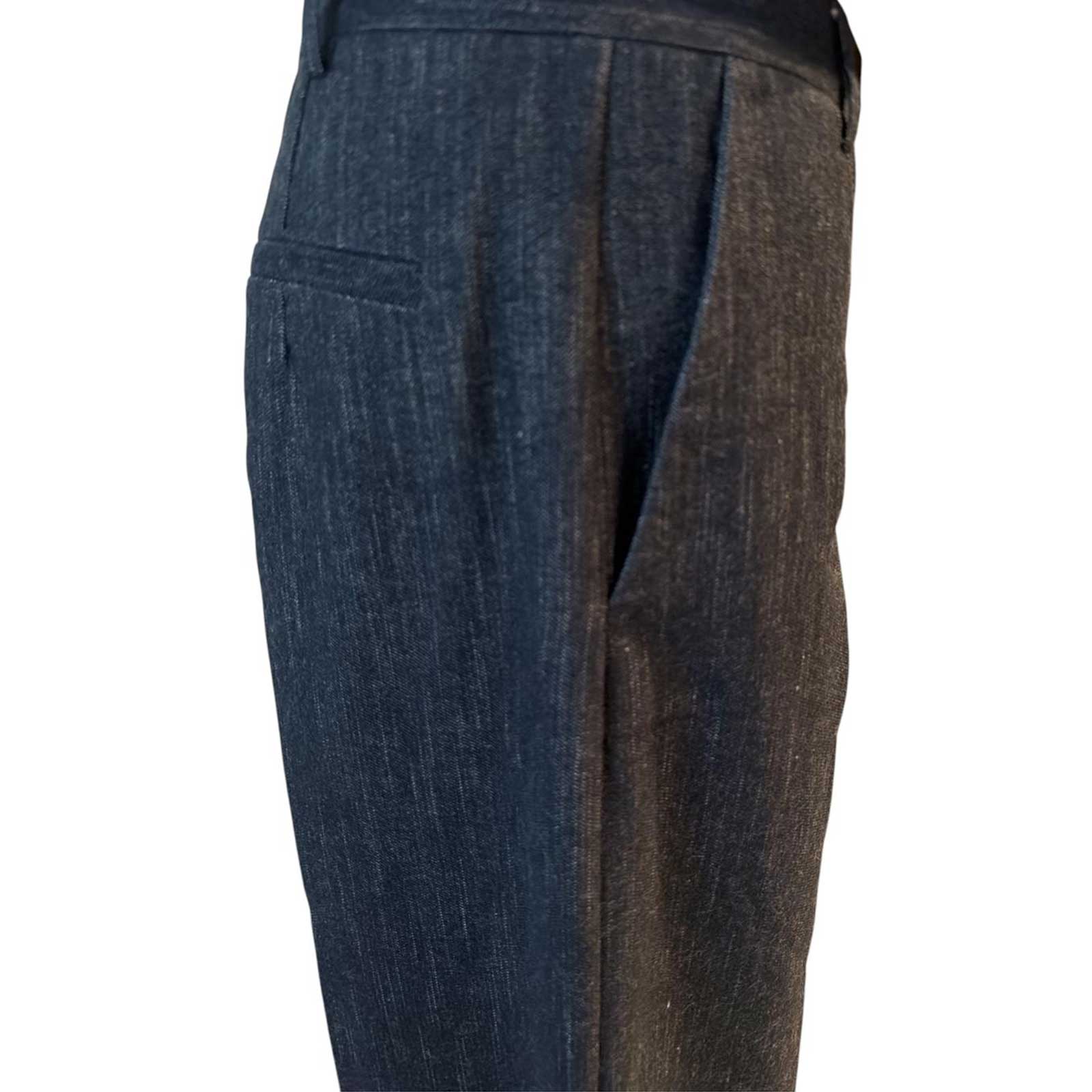 GoodMatch classic Navy mid-high waisted palazzo trousers – Aqualta