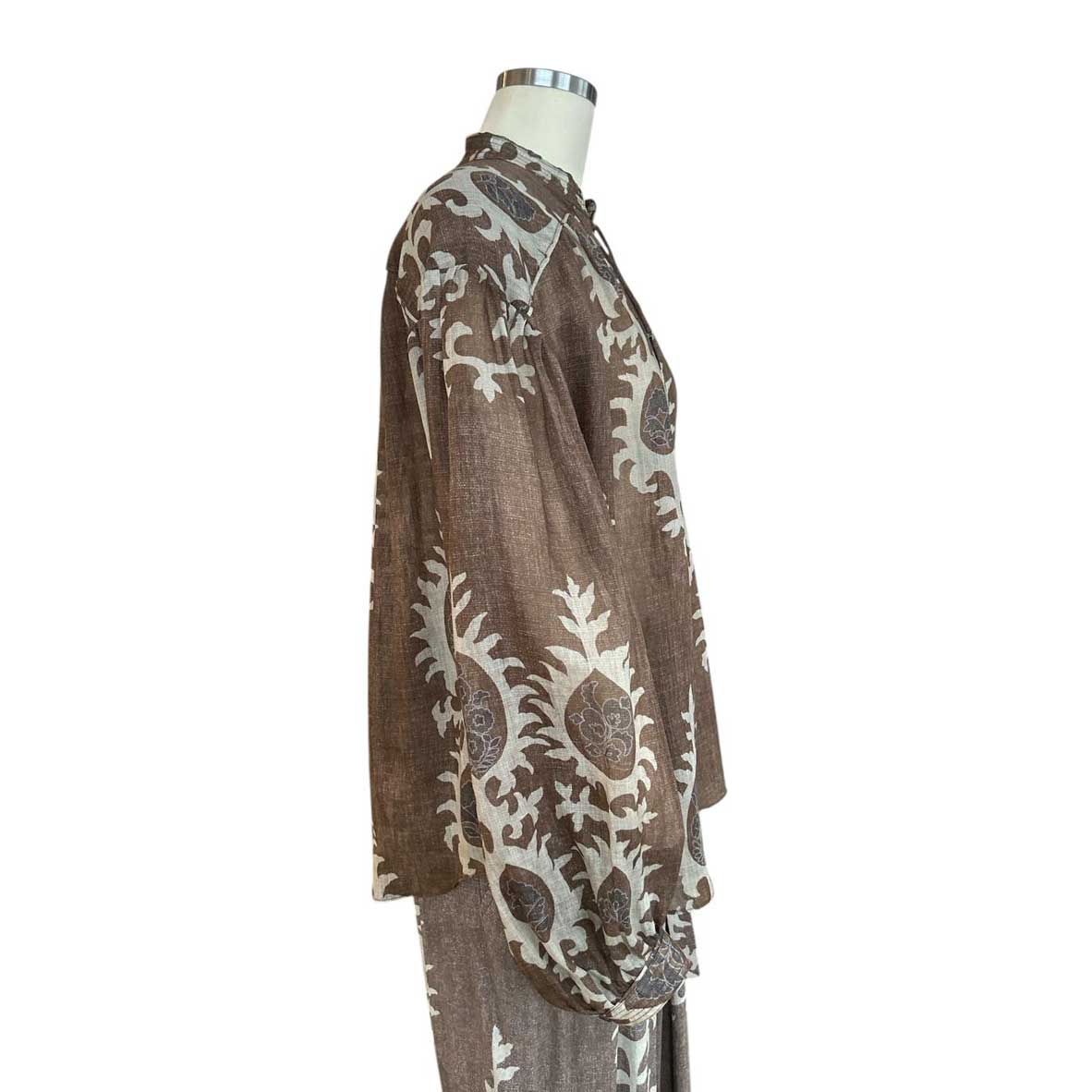 Pattern Shirt Mandarin cut collar Deluxe Sold at Aqualta 
