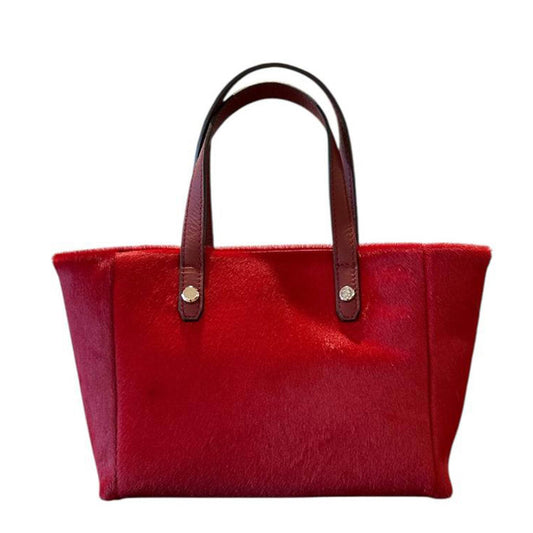 Pony hair small Satchel Red - AQUALTA