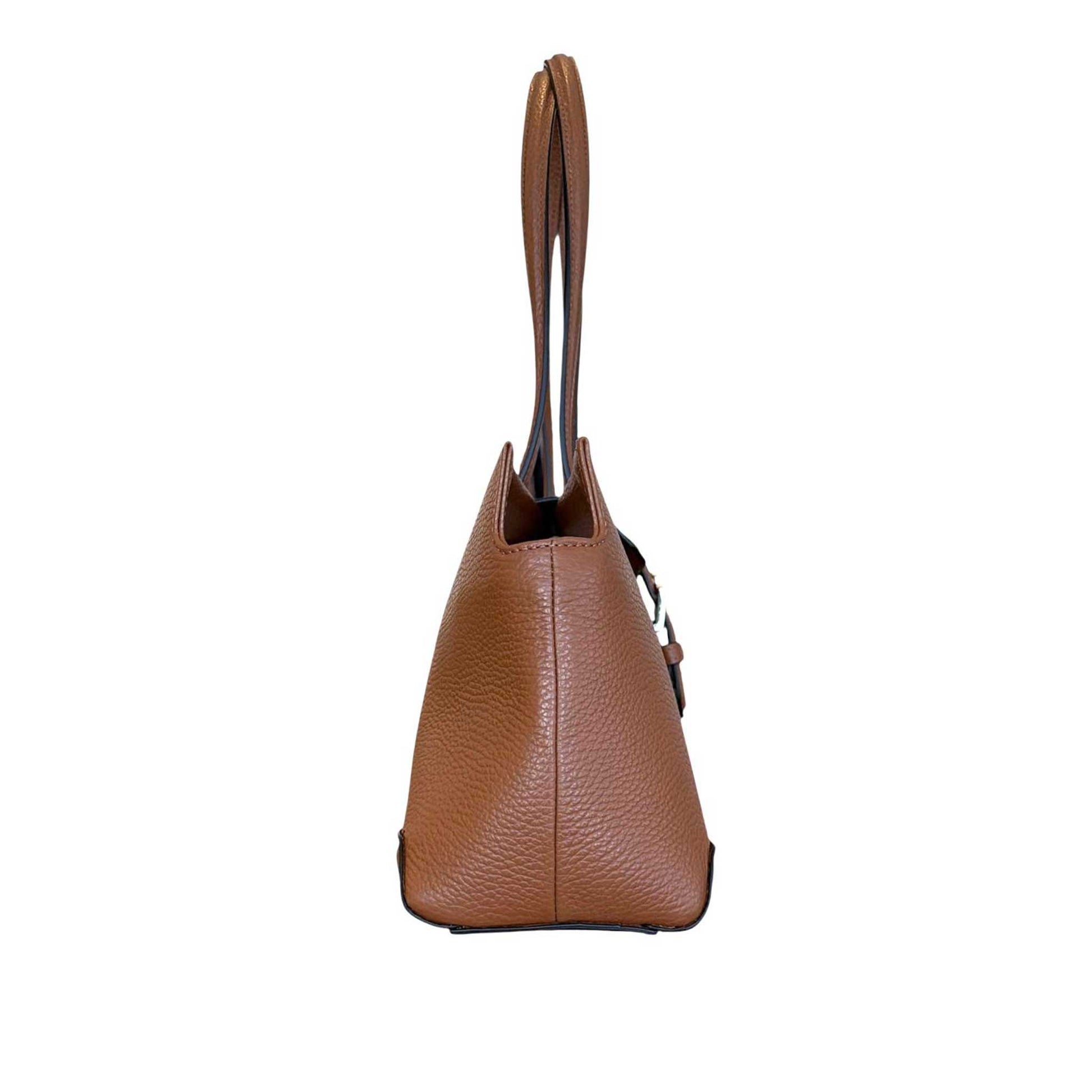 Rectangular leather Satchel Bag Cognac Biagini sold at Aqualta 2