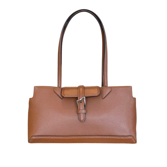 Rectangular leather Satchel Bag Cognac Biagini sold at Aqualta