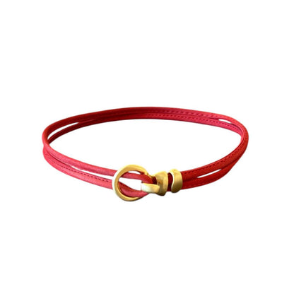 Leather & Gold Necklace - AQUALTA