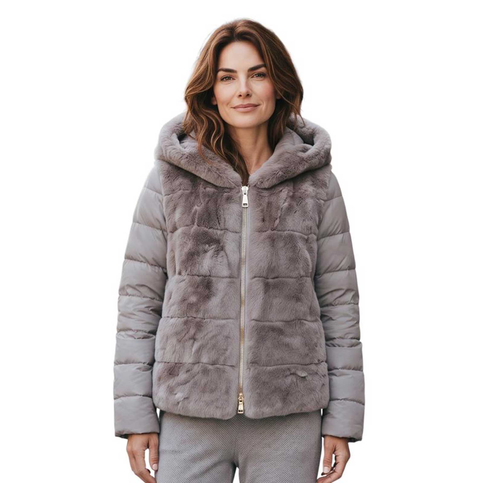 Rex & Nylon short Cream Jacket Suprema sold at Aqualta