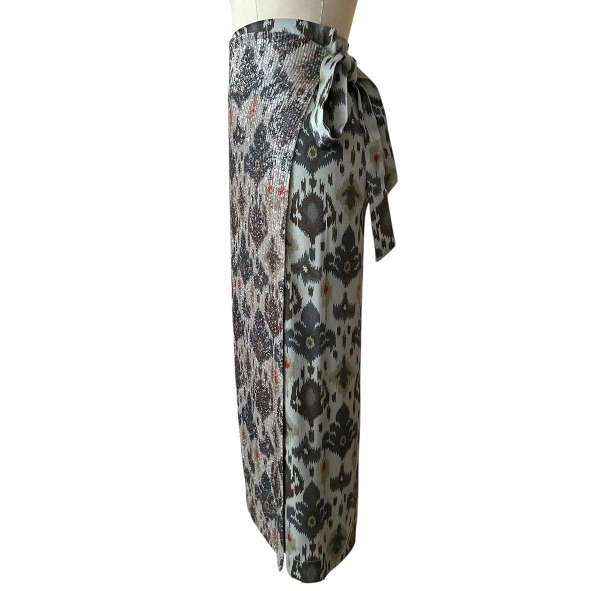 Sequin Floral motif Wrap Skirt Deluxe sold at Aqualta 2
