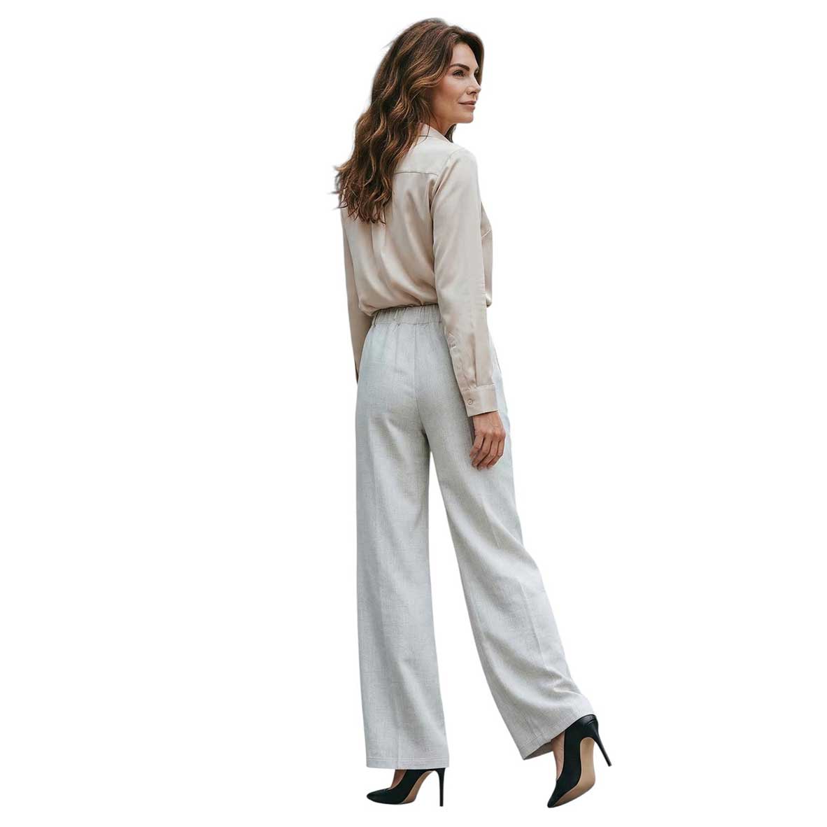Shimmer light grey Pants Rocco Ragni sold at Aqualta 3