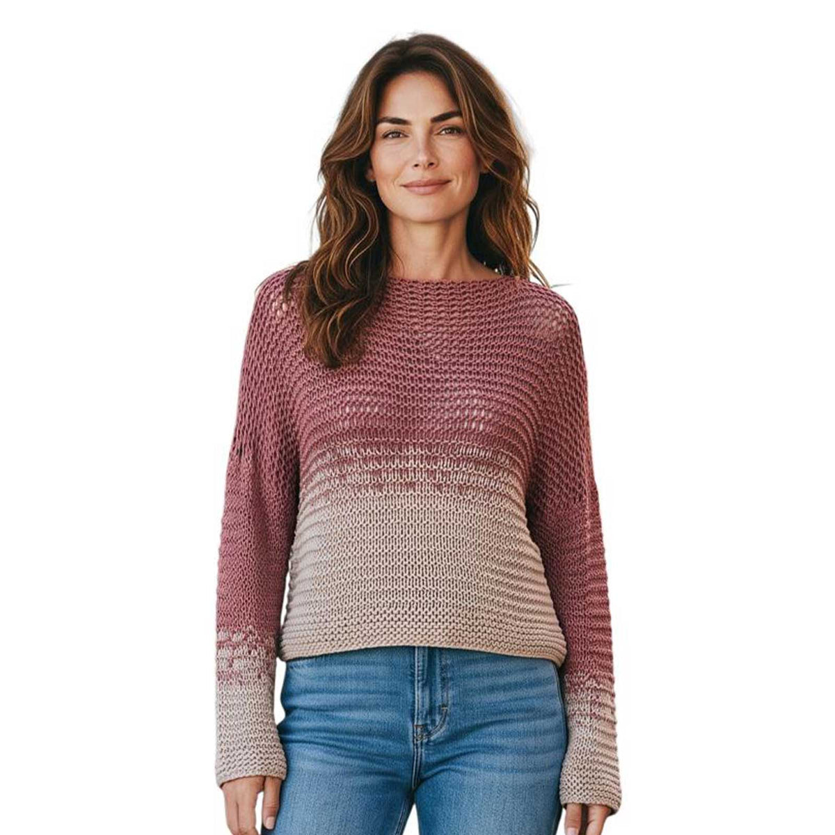 Silk Knit Crop Sweater in Rose Sand by Chiara Toffanin, available at Aqualta.
