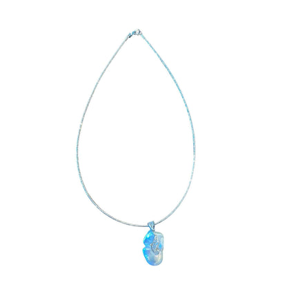 Silver Necklace with a White Baroque Pearl Pendant Sold At Aqualta