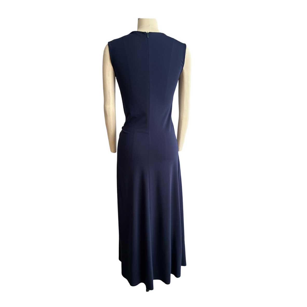 Sleeveless Midi Dress Navy Rocco Ragni sold at Aqualta 2