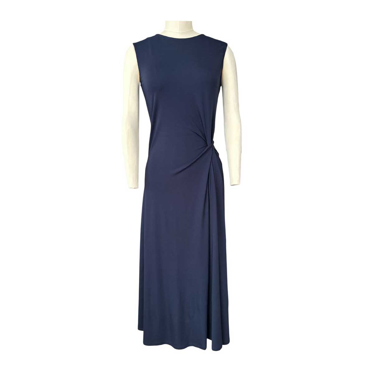 Sleeveless Midi Dress Navy Rocco Ragni sold at Aqualta