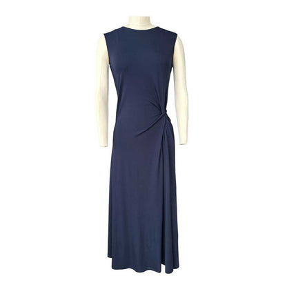 Sleeveless Midi Dress Navy Rocco Ragni sold at Aqualta