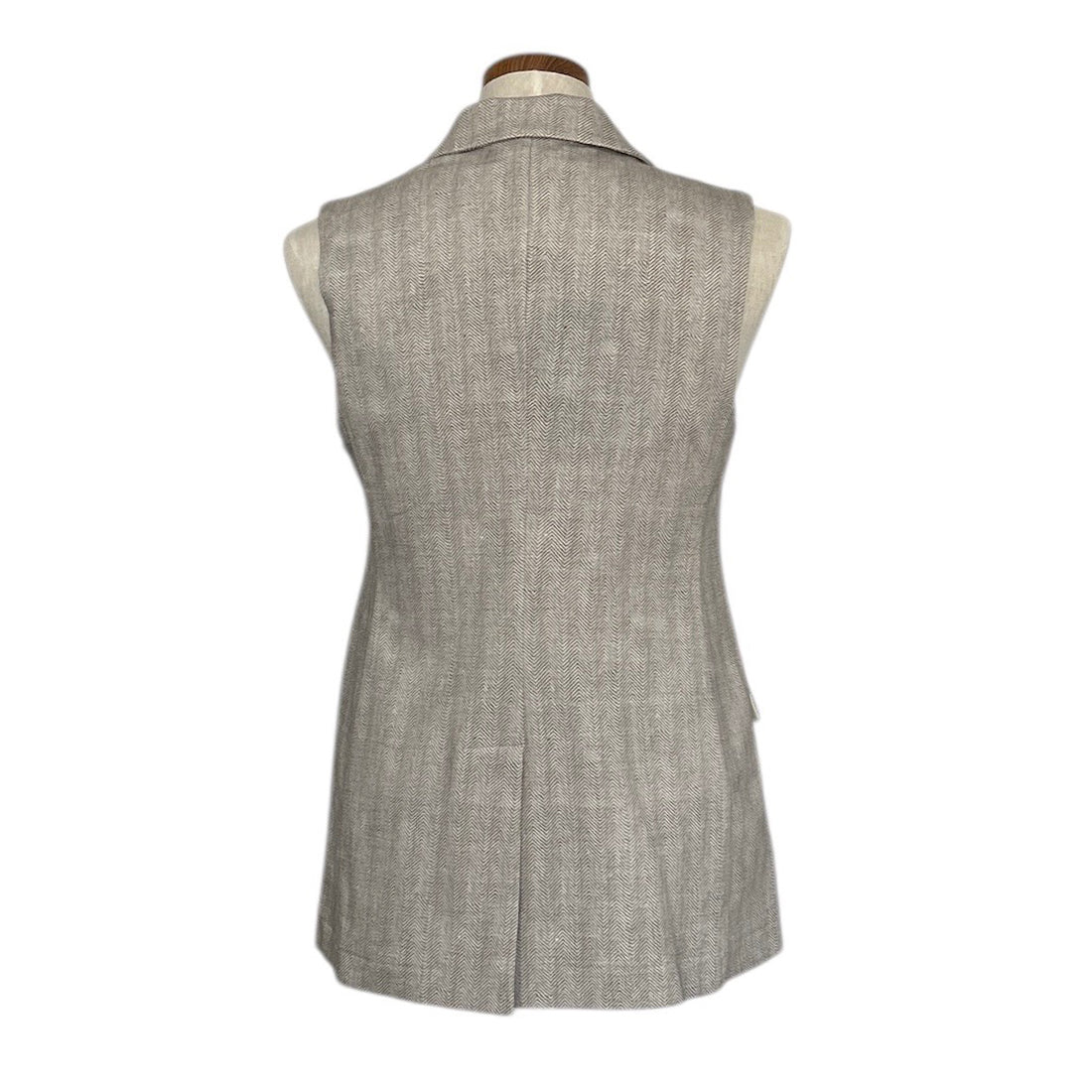 Check our Gorgeous Sleeveless Jersey Jacket White Herringbone Goodmatch Collection Made In Italy At Aqualta 3