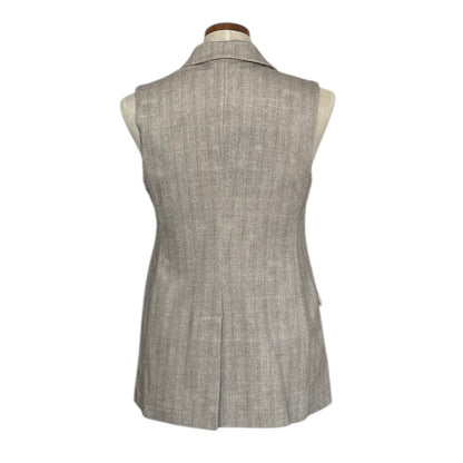 Check our Gorgeous Sleeveless Jersey Jacket White Herringbone Goodmatch Collection Made In Italy At Aqualta 3