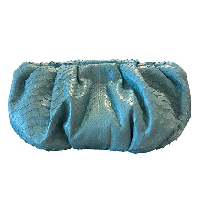 Small Clutch Python Turquoise Biagini sold at Aqualta