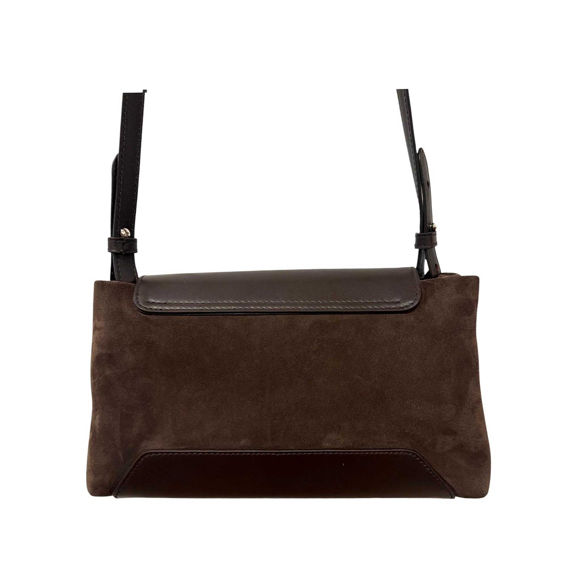 Small Crossbody Suede & Leather Brown for women Biagini sold at Aqualta 3