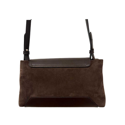 Small Crossbody Suede & Leather Brown for women Biagini sold at Aqualta 3
