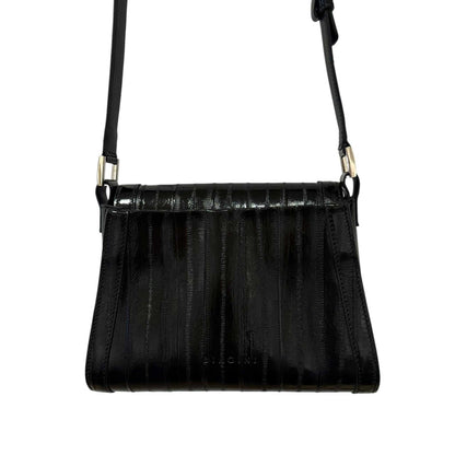 Small Elegant Crossbody Eel leather Black Biagini sold at Aqualta 2