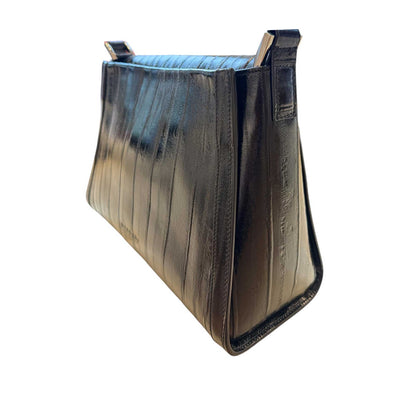 Elegant Crossbody Eel leather Black Biagini sold at Aqualta 3