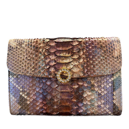 Small Gold Chain Shoulder Bag Rose Chagall Python Biagini sold at Aqualta