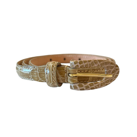 Check out our Tan Belt Crocodile Biagini Sold at Aqualta