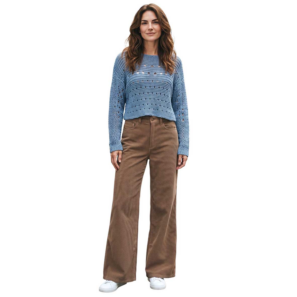 Velvet flare cut Pants Camel color Shaft Jean sold at Aqualta 3