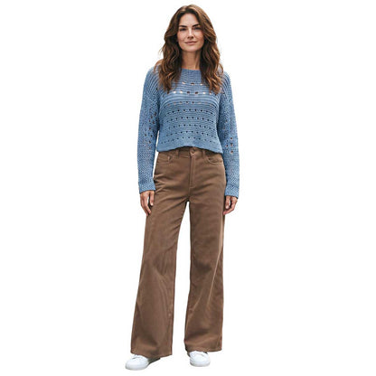 Velvet flare cut Pants Camel color Shaft Jean sold at Aqualta 3
