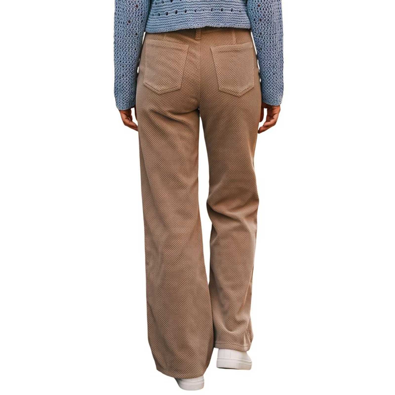 Velvet flare cut Pants Camel color Shaft Jean sold at Aqualta 2