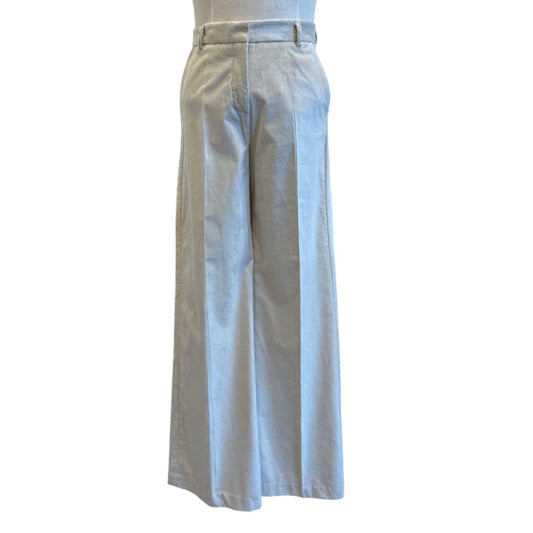 White Corduroy Wide leg pants Goodmatch Sold at Aqualta