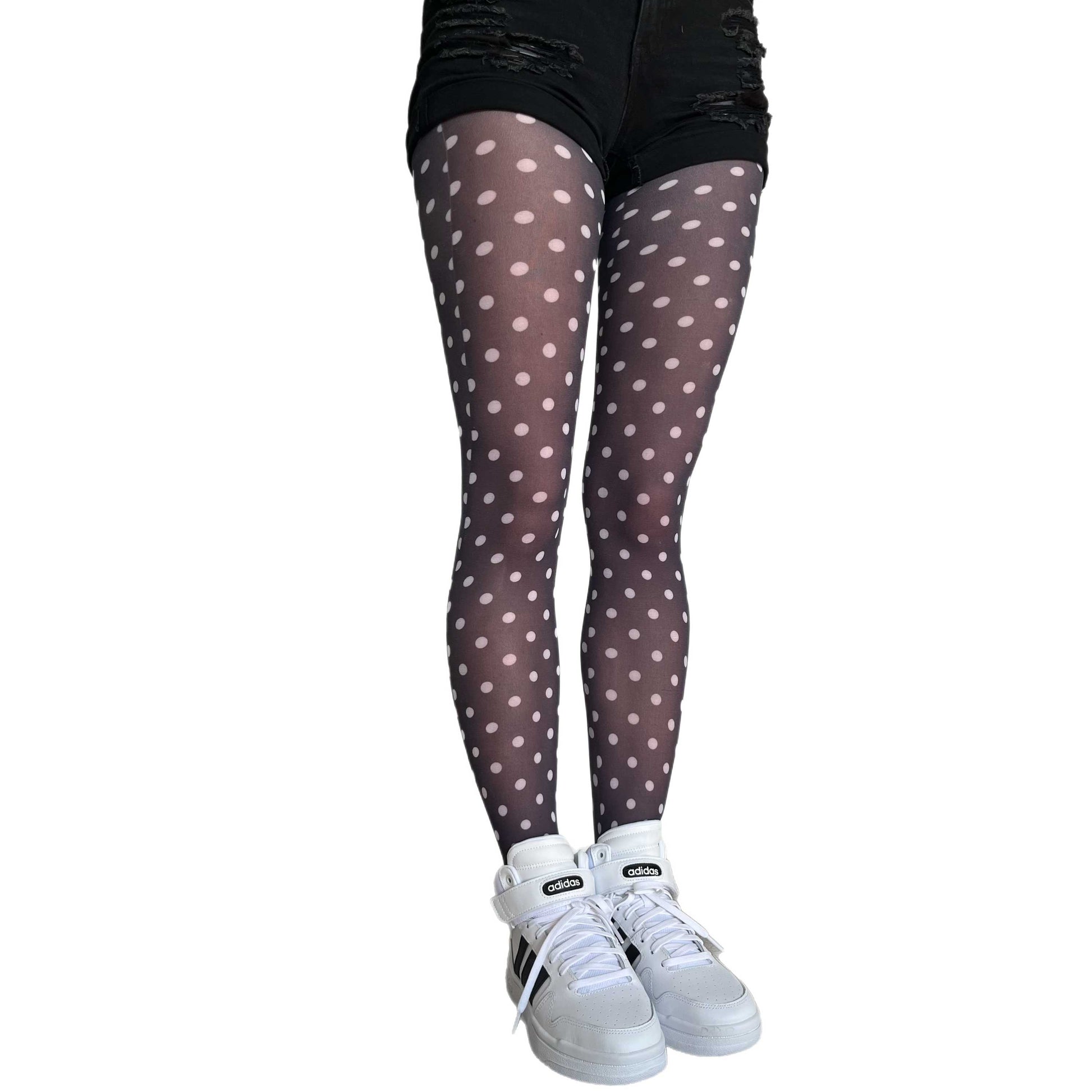 Discover our White Dotted Tights for Women Malka Chic