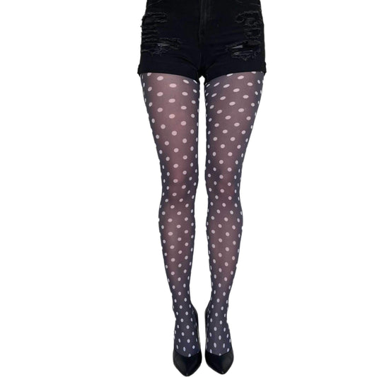 White Dotted Tights - AQUALTA