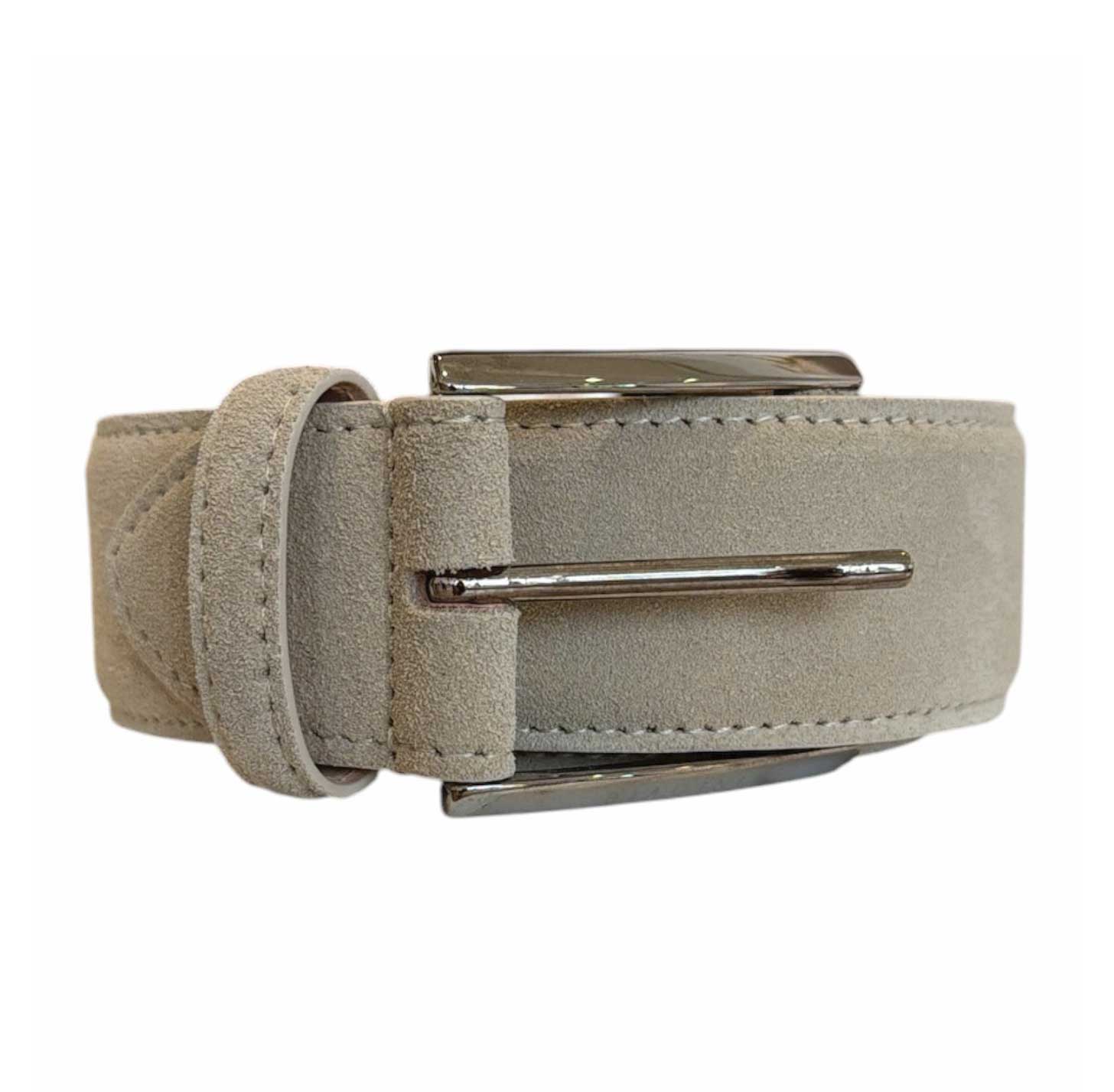 Wide Suede belt SS buckle Sand Biagini sold at Aqualta