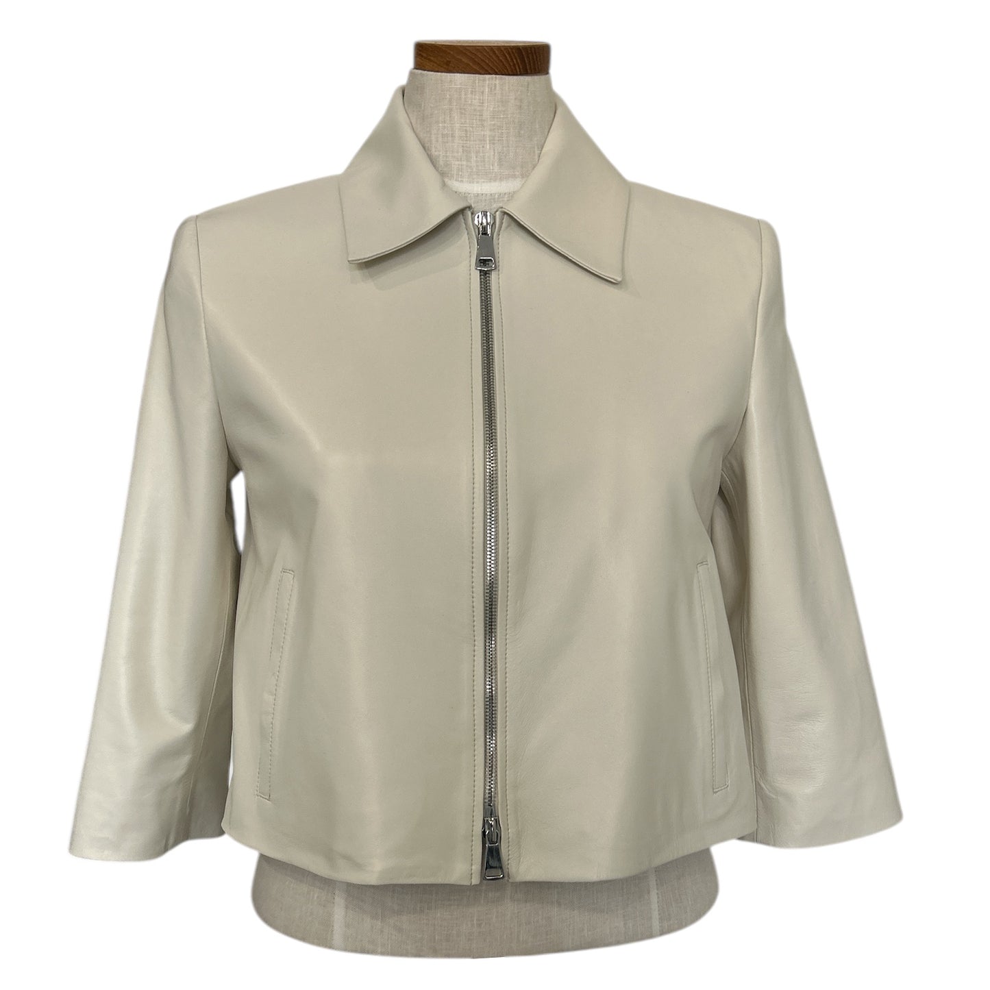 Leather Short Cropped Pearl For Women Made in Italy At Aqualta