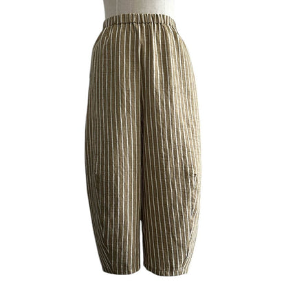 Barrel Cut Pants Stripes - AQUALTA
