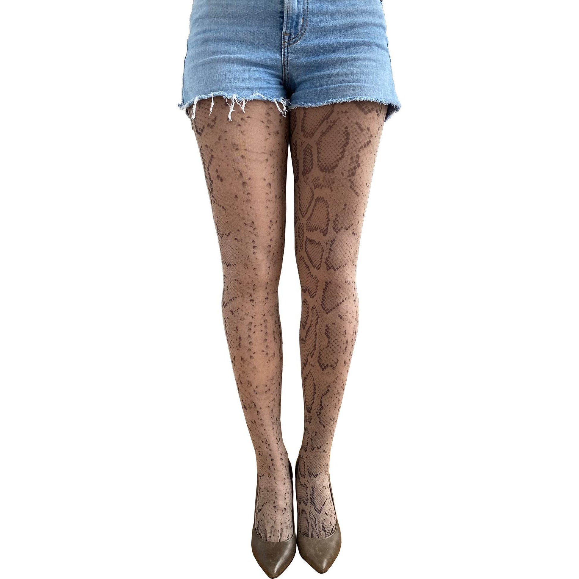 Beige Snake Tights - AQUALTA
