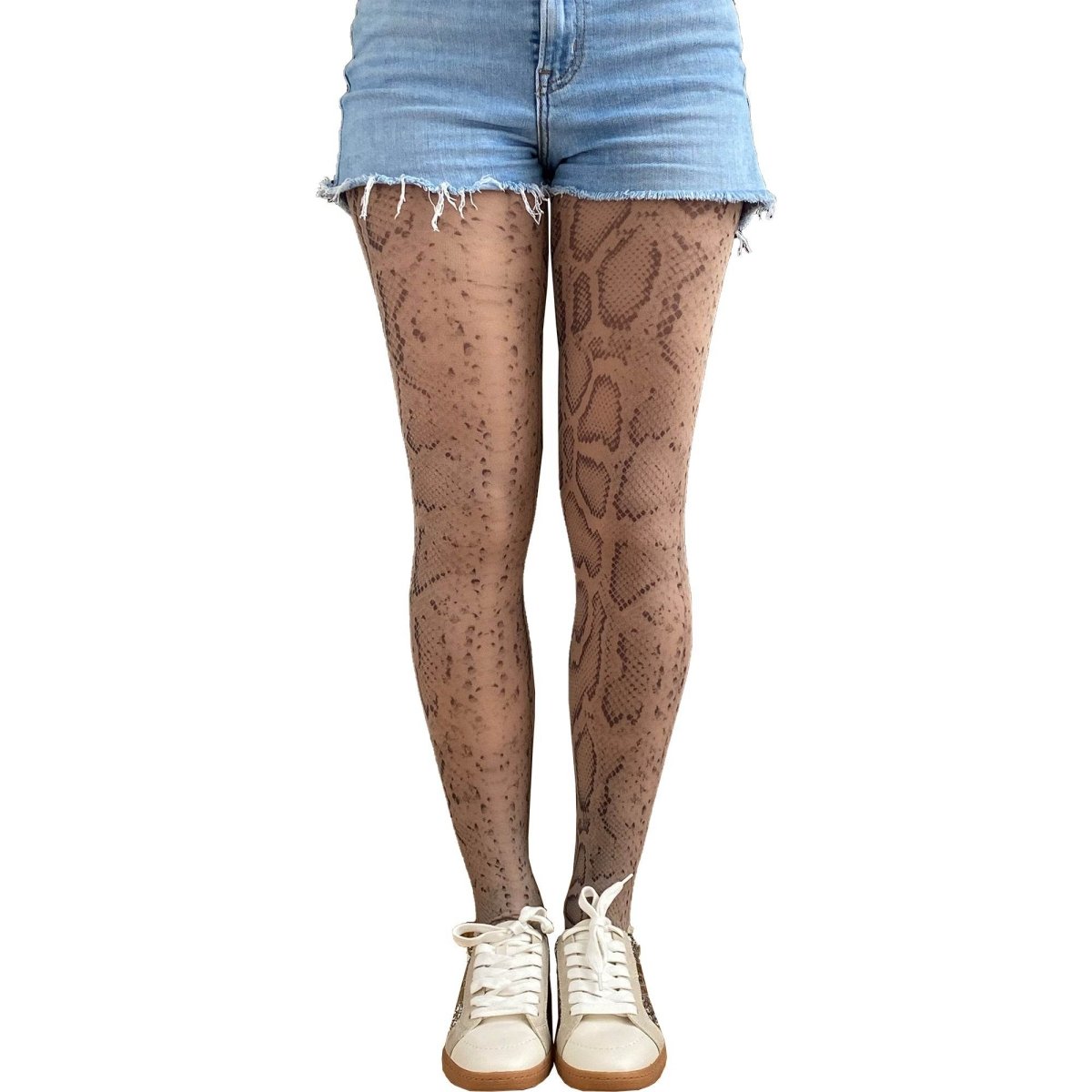 Beige Snake Tights - AQUALTA