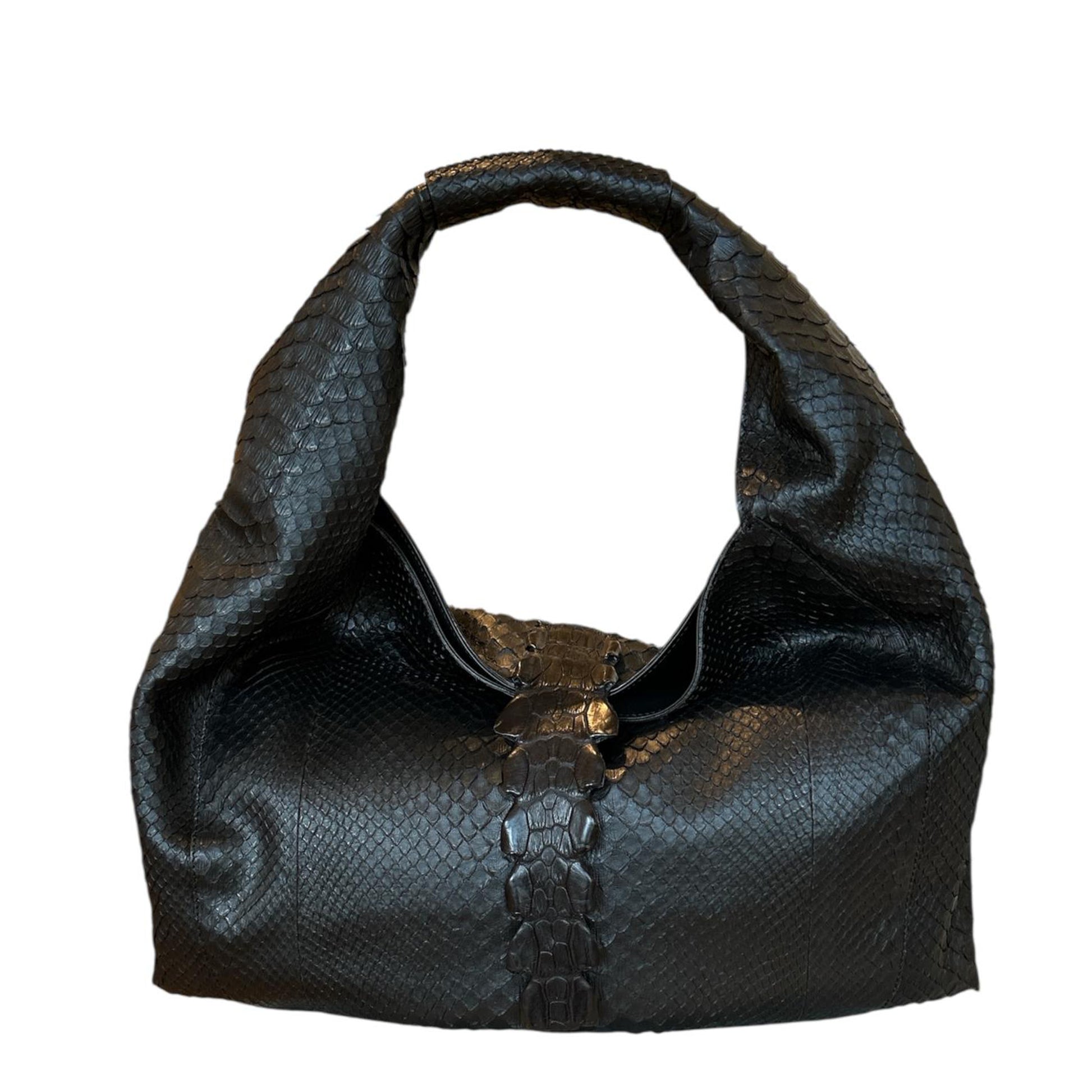 Black Shoulder Bag Legend Python Biagini for women sold at Aqualta
