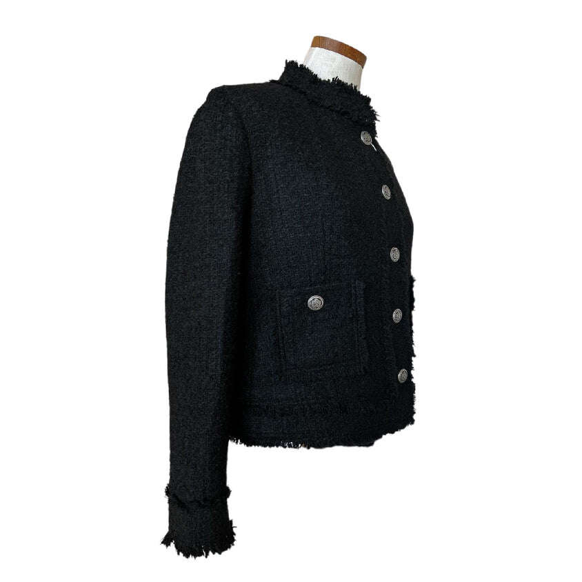 Black Tweed Short Jacket - AQUALTA