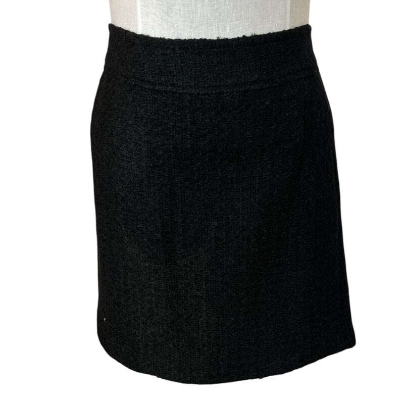 Black Tweed Short Skirt - AQUALTA