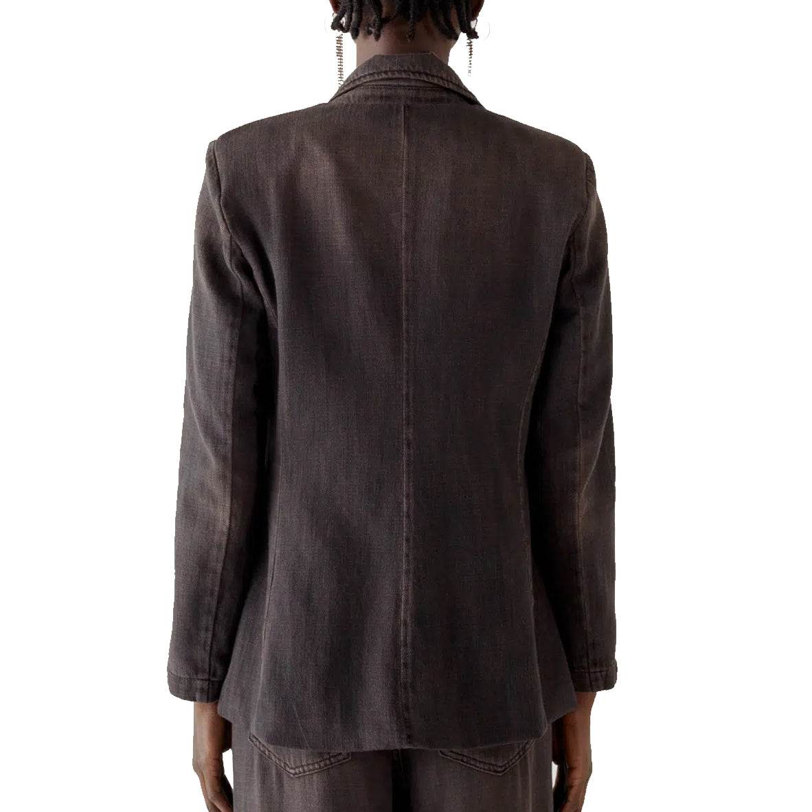 Blazer Brown Japan Denim fitted Cut - AQUALTA