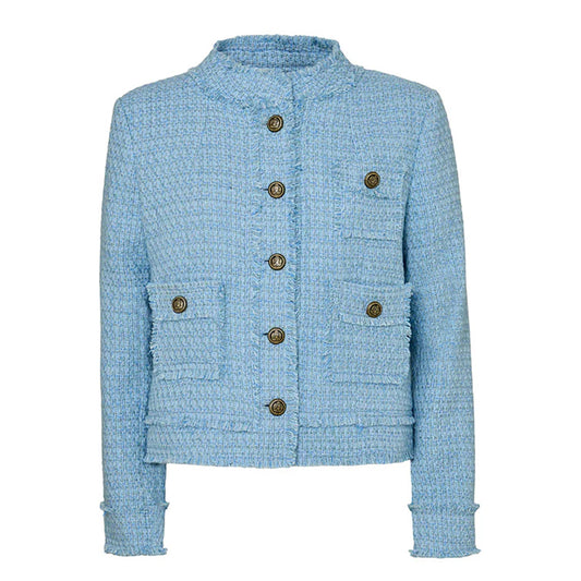 Blue Jacket with fringed detail Sand Sold At Aqualta