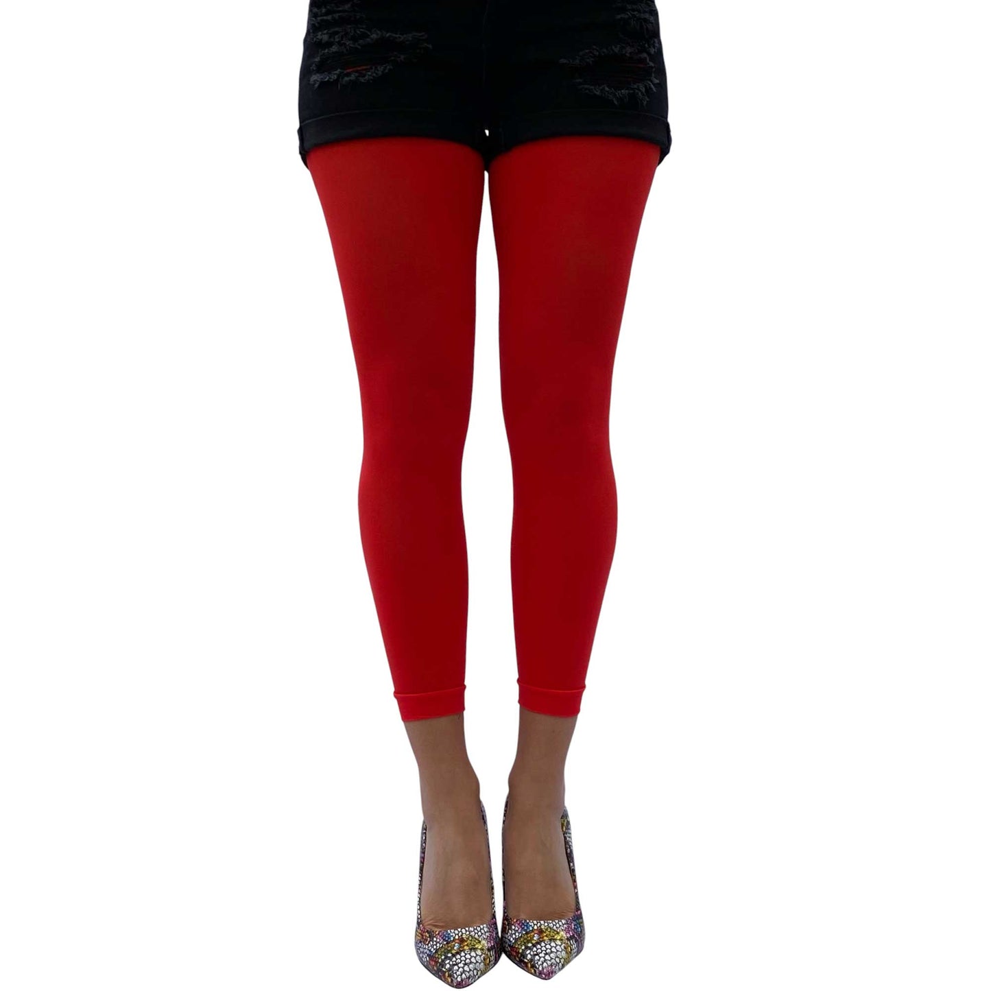 Red Footless Tights for Women Malka Chic sold at Aqualta 2