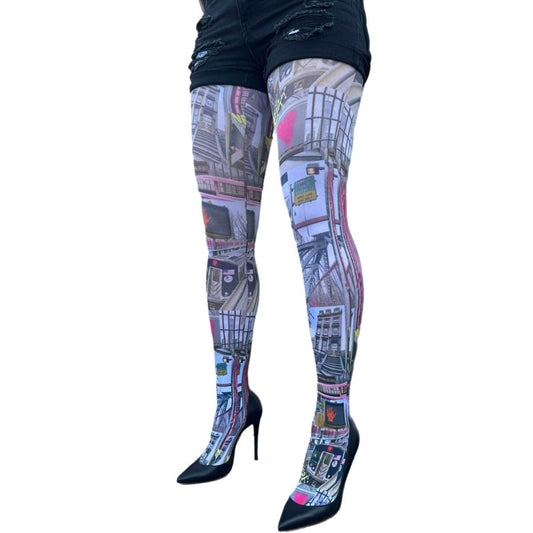 Brooklyn Patterned Tights For Women - AQUALTA
