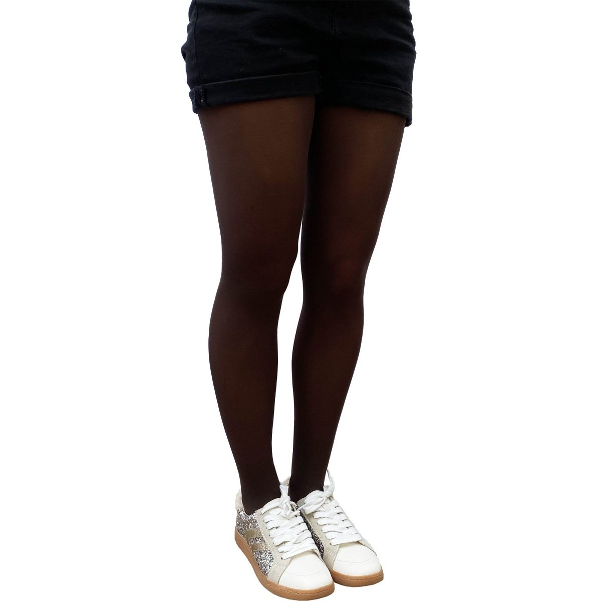 Brown Opaque Tights - AQUALTA