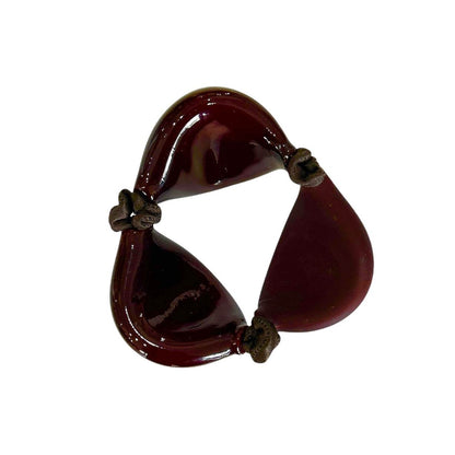 Murano Glass Bracelet Safiya Dark Purple - AQUALTA