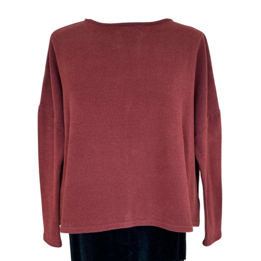 Burgundy Sweater Boatneck - AQUALTA