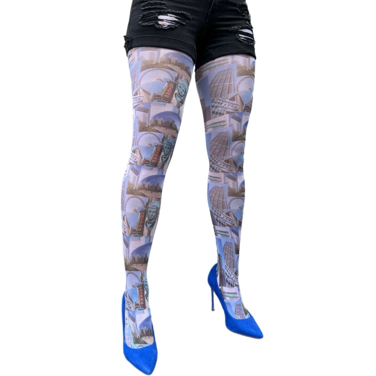 Chitown Patterned Tights For Women - AQUALTA
