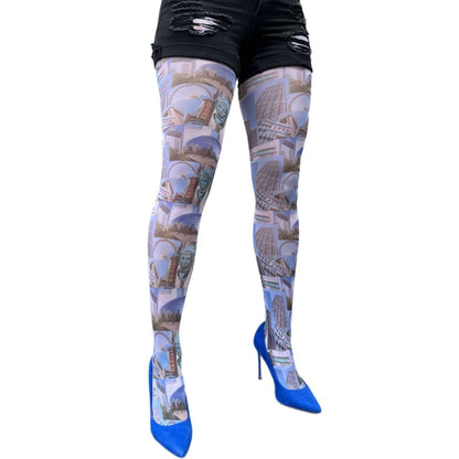 Chitown Patterned Tights For Women - AQUALTA