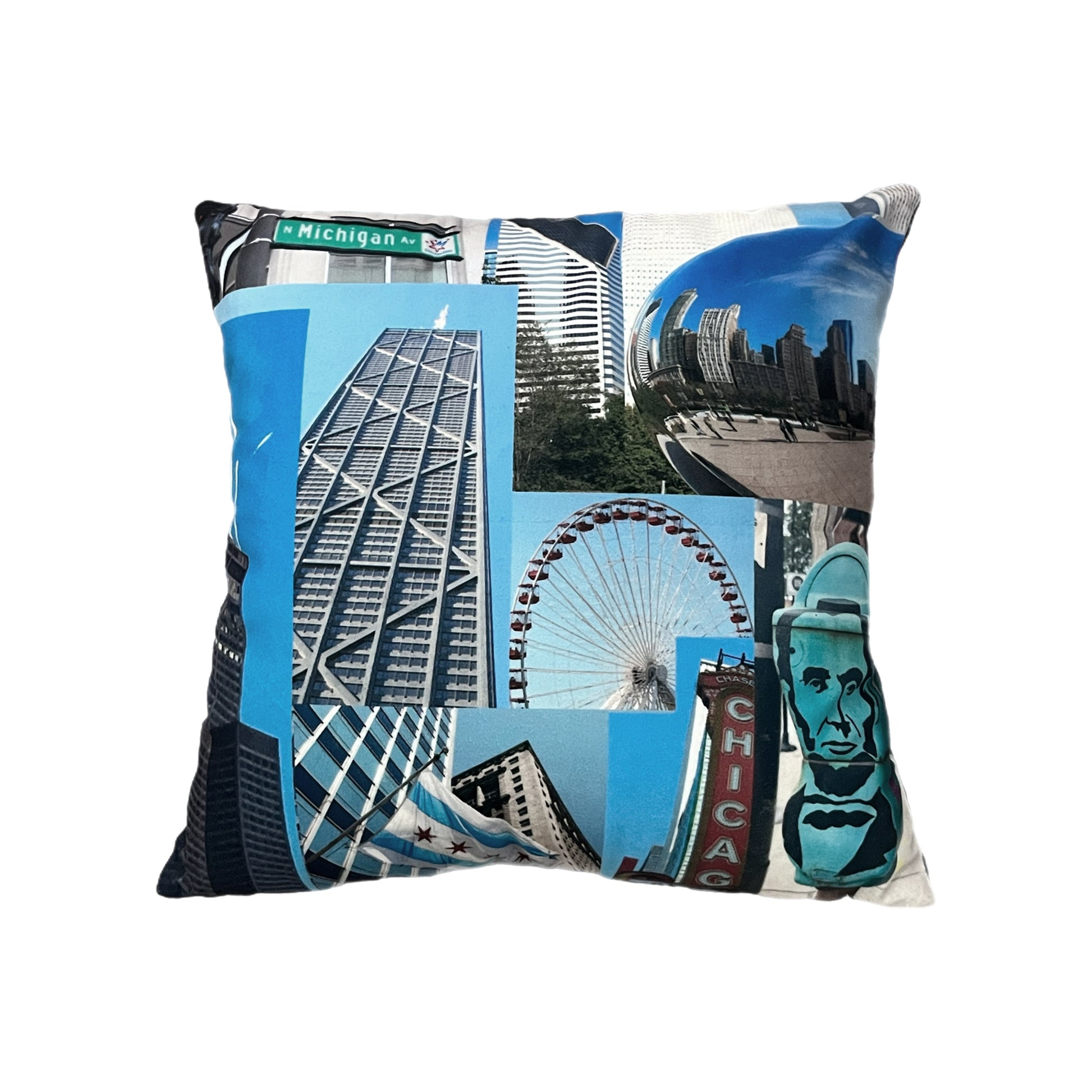 Chicago decorative Pillow cover 16 x 16